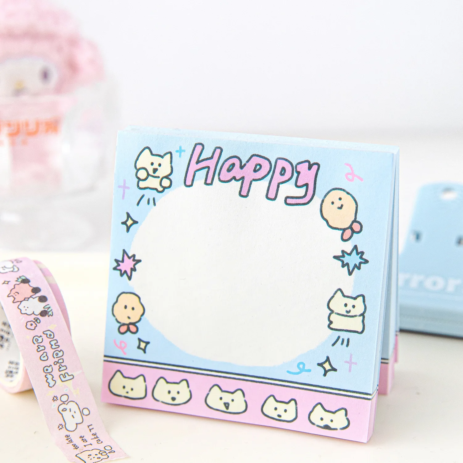 MINKYS-Bloc de notas Kawaii, 50 hojas, papel para hacer lista, notas, Paperlaria, Material de papelería DIY