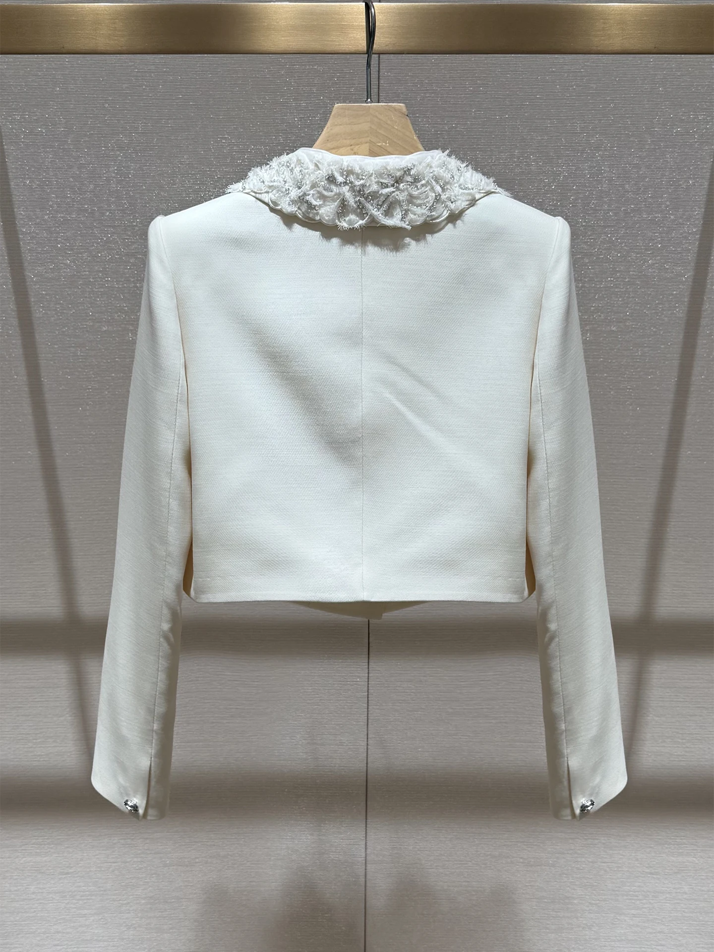 مكافحة الشيخوخة الأبيض عادية irt طوق ملابس خارجية للنساء قسط يشعر الخريف جديد وصول تخفيف Sle سليم صالح طويل Sve