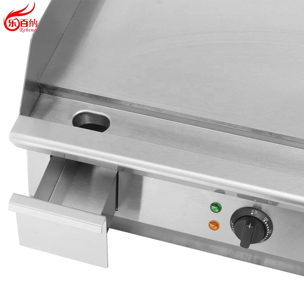 Stainless steel kitchen equipment 30 inch commercial flat grill electric oven