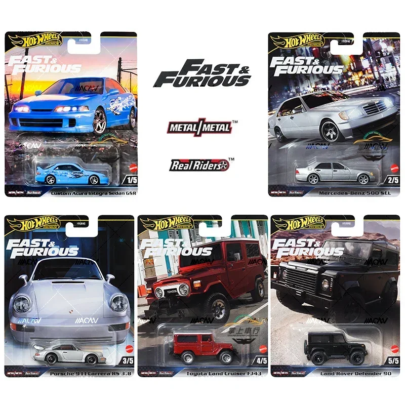 Original Hot Wheels Premium Auto schnell & wütend Spielzeug Jungen Druckguss benutzer definierte Acura Inteora Limousine gsr Mercedes Benz Porsche