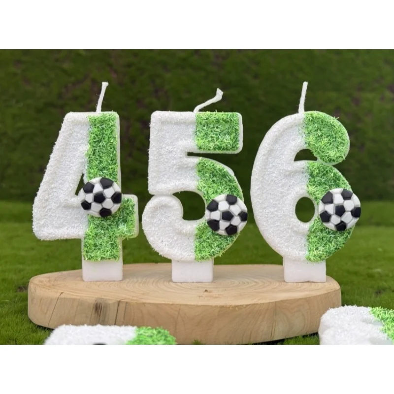 Baby Football 0-9 Digital Birthday Candles Free Combination Perfect for Birthday Parties High Quality Baking Cake Decor