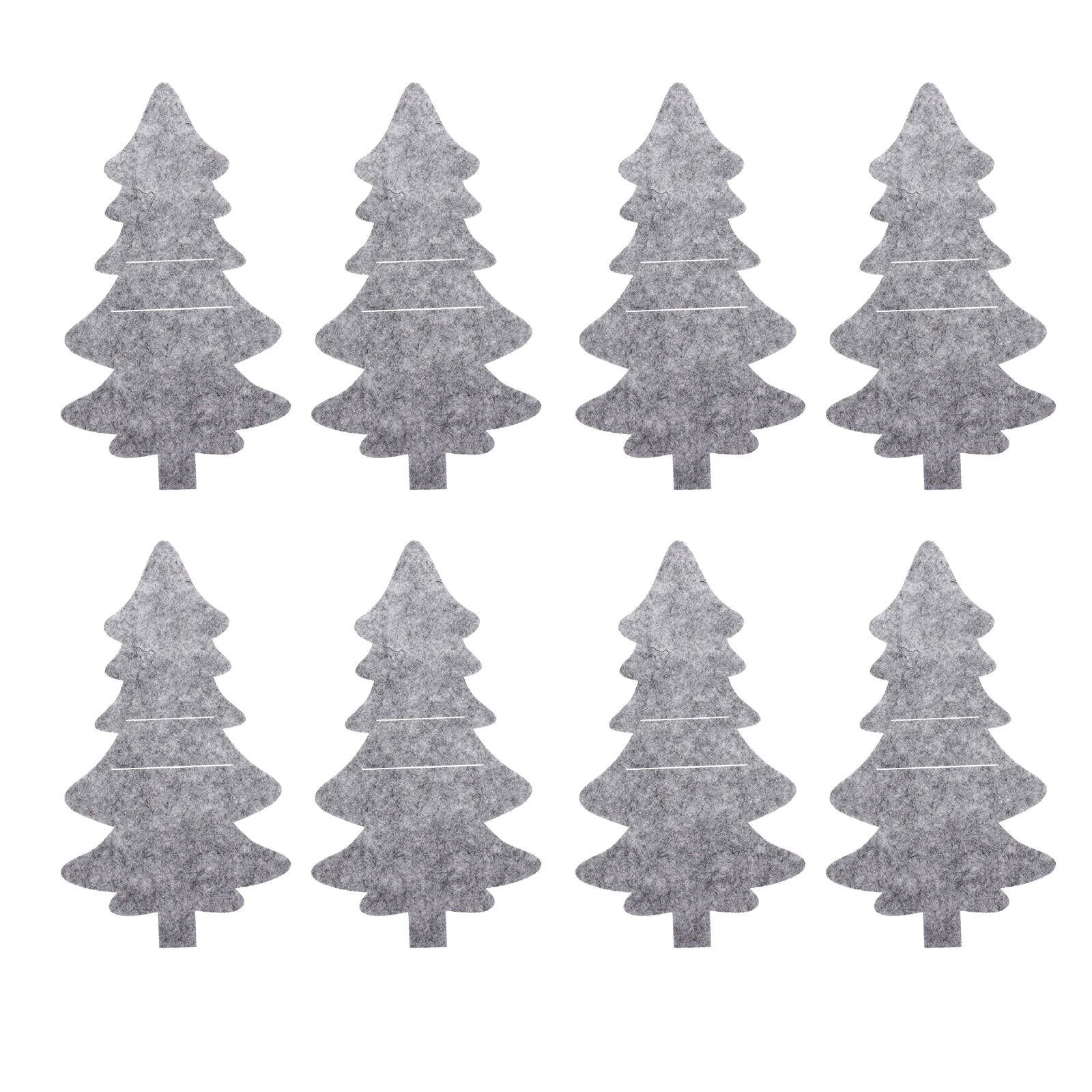 

8 Pcs Cutlery Bag Set Xmas Tree Bags Storage Tableware Adorable Design Utensil Non-woven Fabric