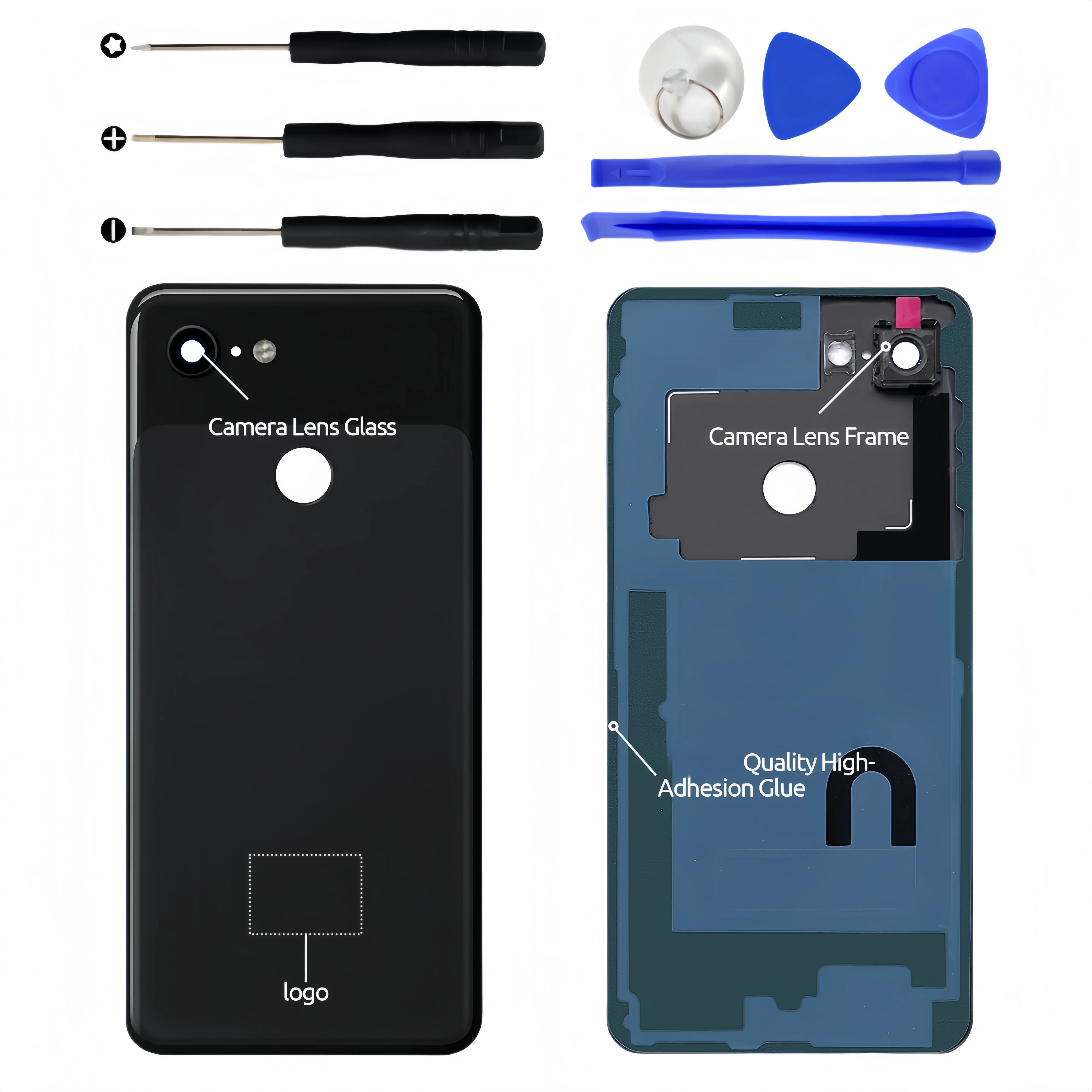 

Back Glass Replacement for Google Pixel 3 XL G013C Back Cover Rear Housing