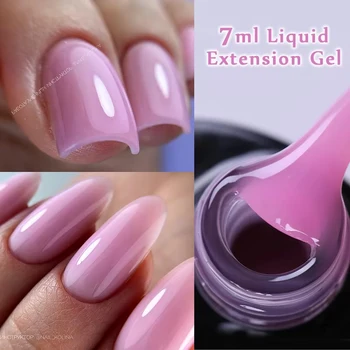 UR SUGAR 7ml Quick EXTENSION Liquid GEL เล็บ CLEAR Nude สีชมพูเจลก่อสร้าง Vernish กึ่งถาวรเล็บอะคริลิค