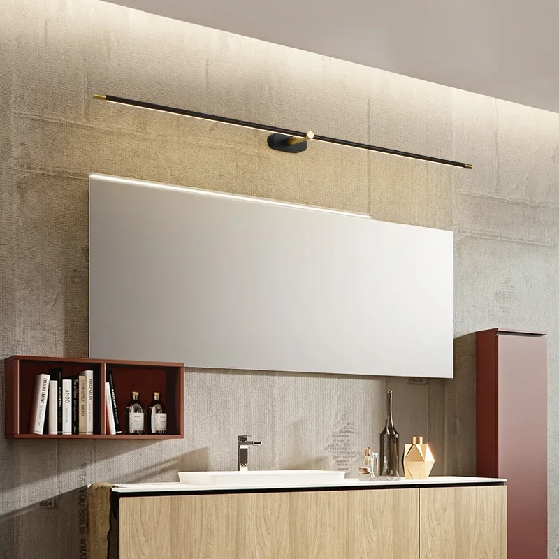 

Nordic Minimalism Modern LED Bathroom Mirror Light Wall Lamp Sconce Length Color Finished Bedside Reading Night Light LED
