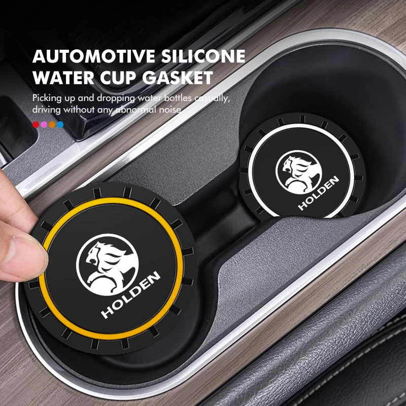 2pcs Car Coaster Water Cup Slots Anti-Slip Waterproof Slot Pad For Holden HSV Commodore VT VX VU VY VZ VE