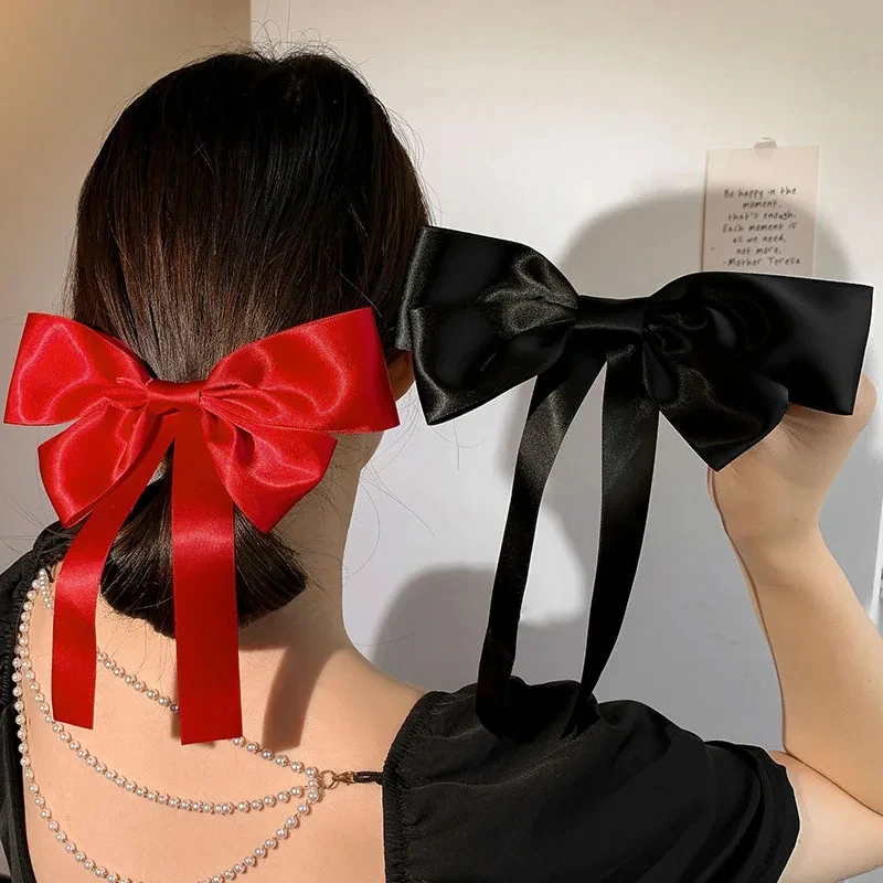 Eye-catching Hair Clip Elegant for Women Temperament Hair Clip Big Bow Knot Hairpin Gorgeous Korean Girls Hair Accessories