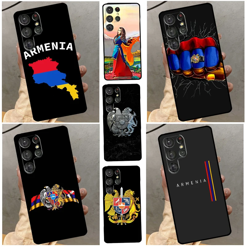 Armenian Flag Case For Samsung Galaxy S23 S22 S21 Ultra S20 FE Note 10 20 S8 S9 S10 Plus Phone Cover