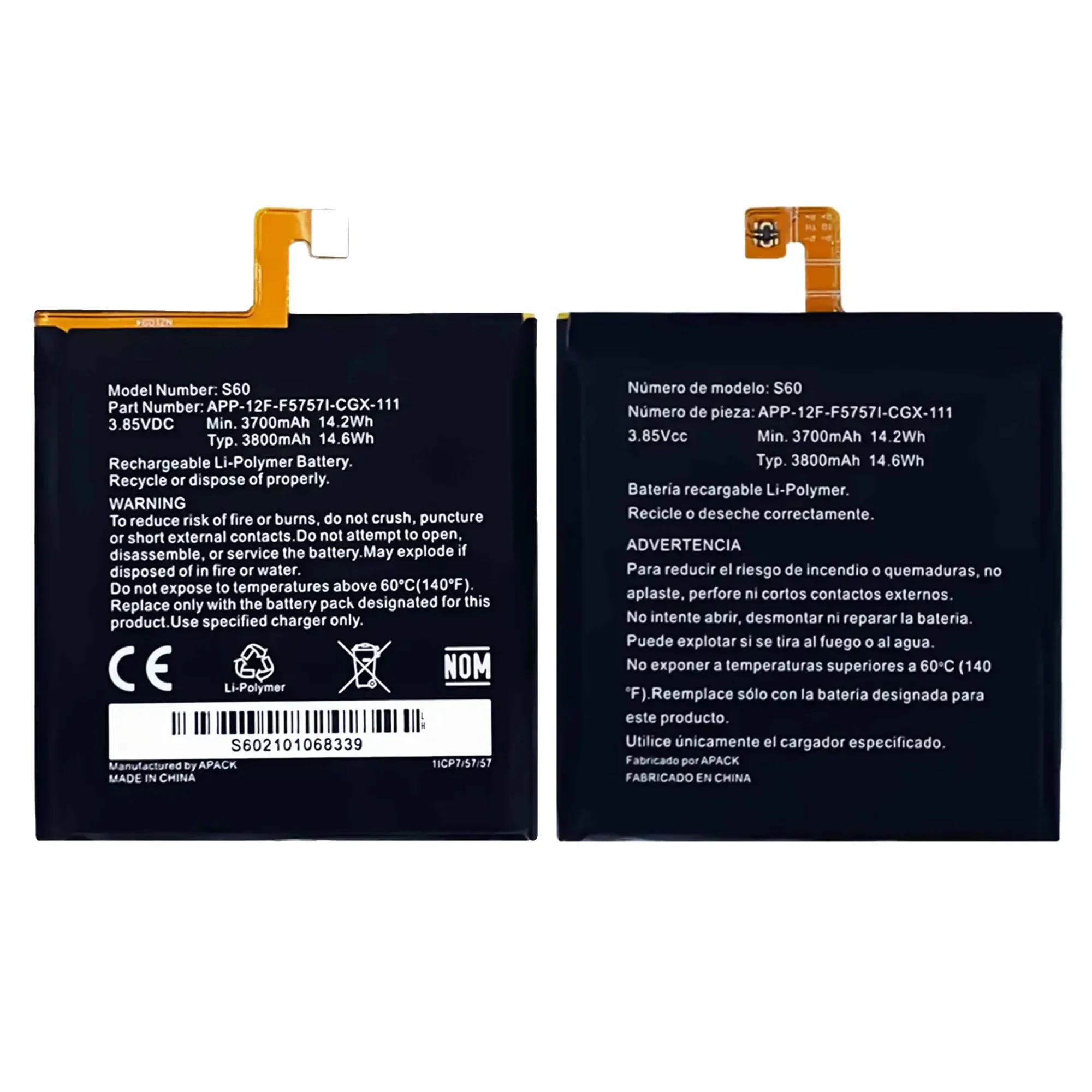 2023 Year 100% New Original Replacement Battery 3800mah For Caterpillar Cat S60 APP-12F-F57571-CGX-111 batteries Bateria + Tools