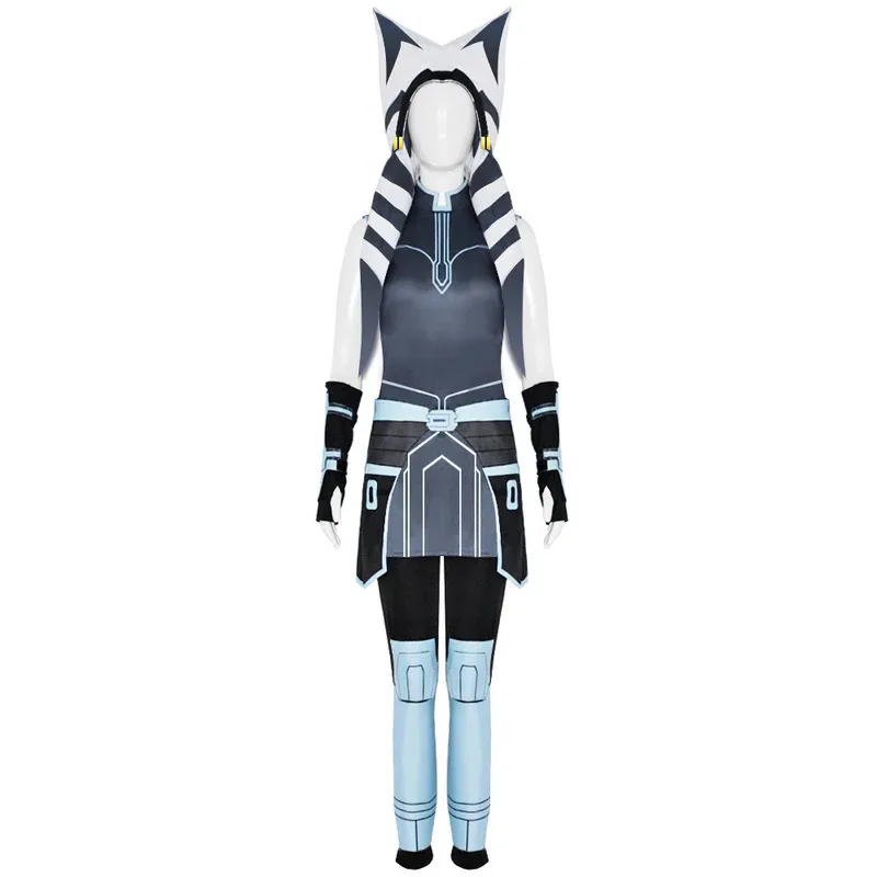 

Топ и брюки клон Асока Тано со шляпой, карнавальный костюм на Хэллоуин, маскарад, карнавальная вечеринка, наряды для женщин;3,c'5.b;8'