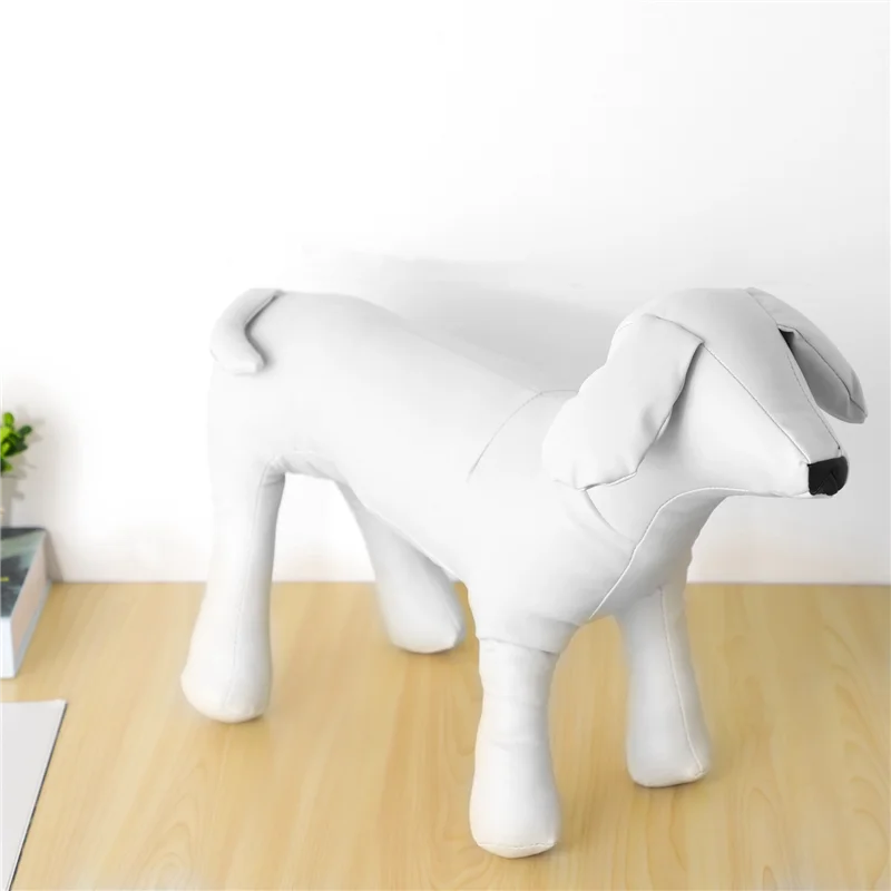 

ABHG-Leather Dog Mannequins Standing Position Dog Models Toys Pet Animal Shop Display Mannequin