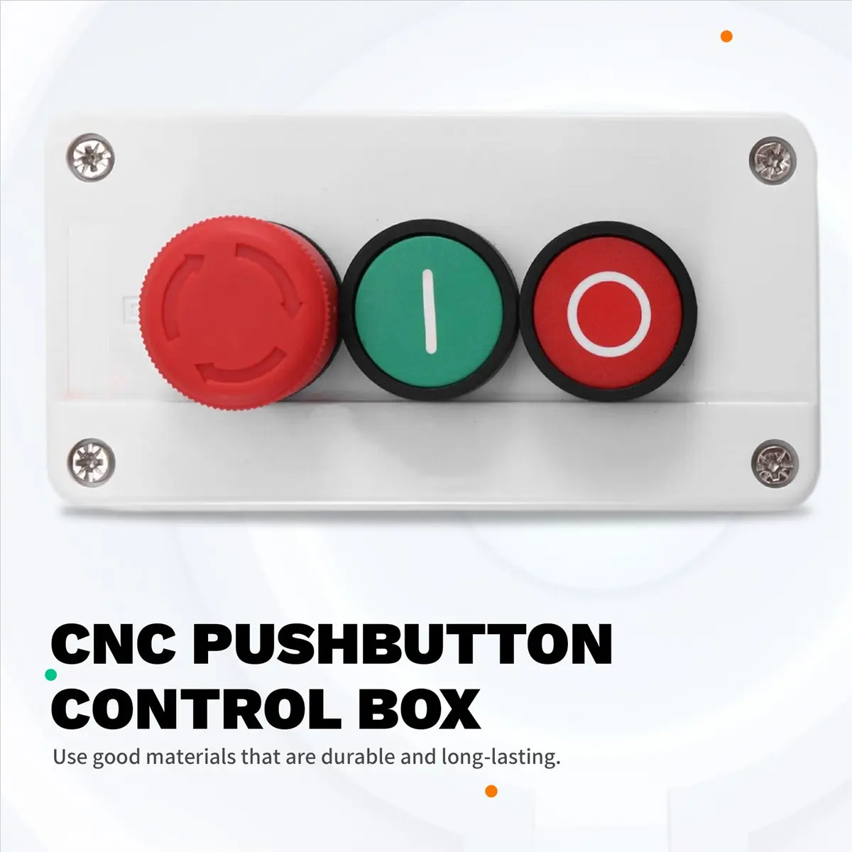 CNC Push Button Switch Control Box Waterproof Button Indicator Light Case Emergency Stop Reset Point Electric Box