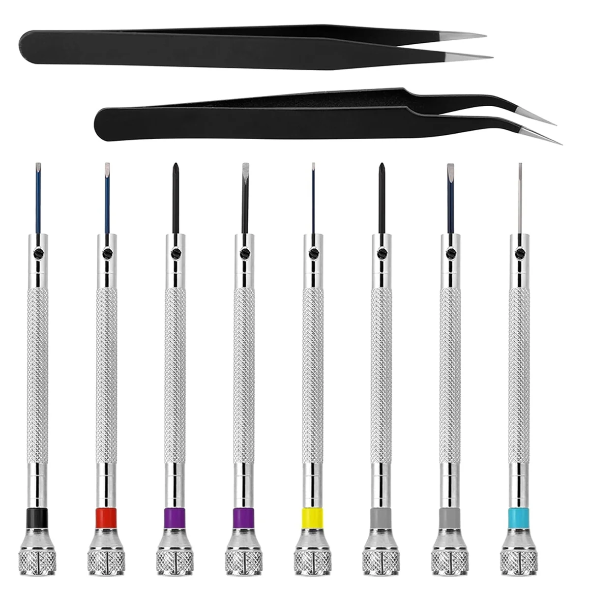 

CXZD-8Pcs mini Precision Watch Screwdriver Set with Two Extra Tweezers