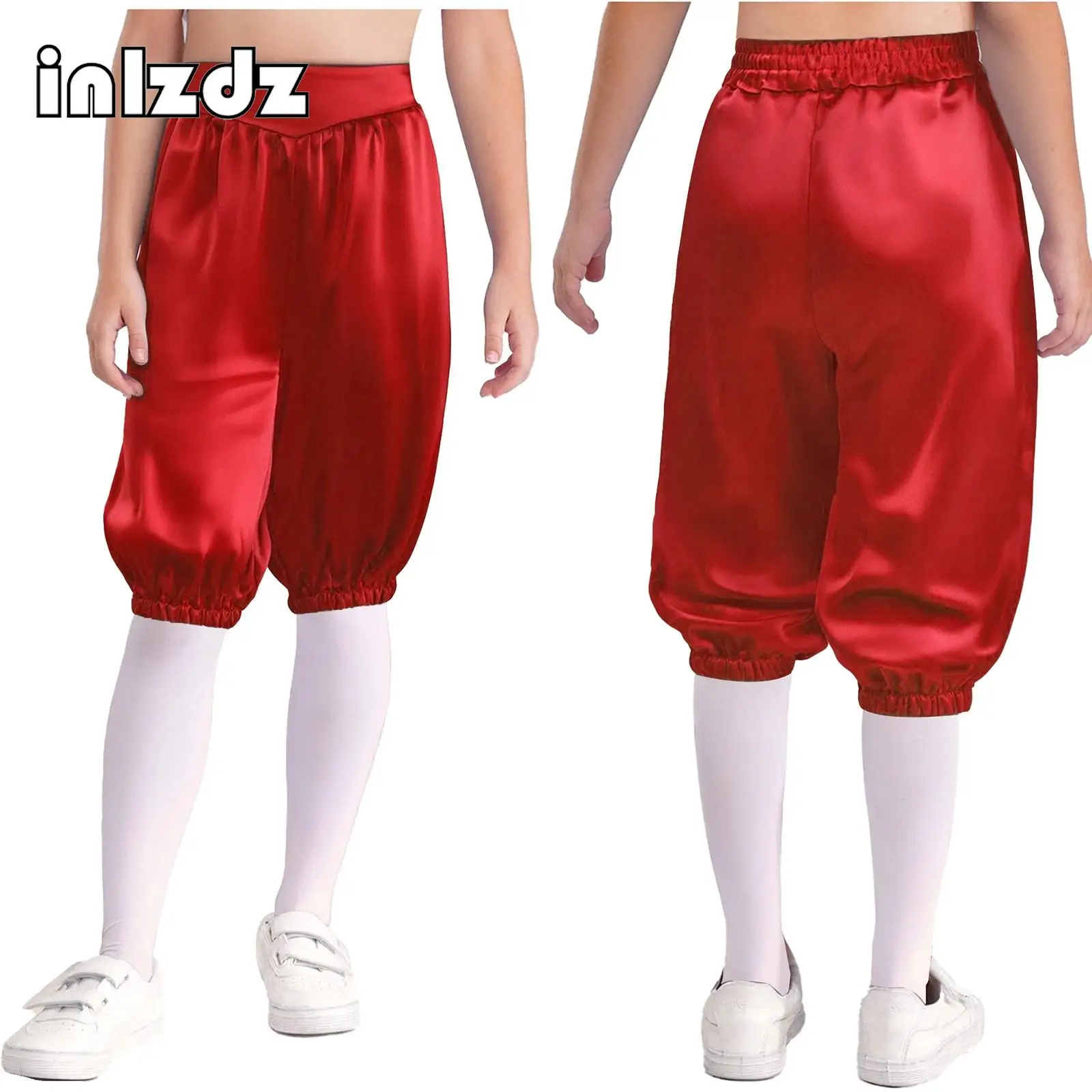 

Boys Girls Christmas Cosplay Dress Up Medieval Capri Pants Solid Color Trousers Bottoms for Halloween Carnival Party Theme Party