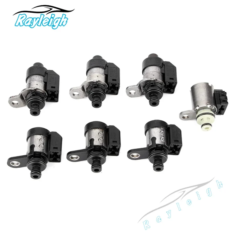 7PCS RE5R05A Transmission Solenoid Valve Kit 0260130030 0260130031 G7T23082 For 2002-2018 Nissan Pathfinder Infiniti EX35 Q45