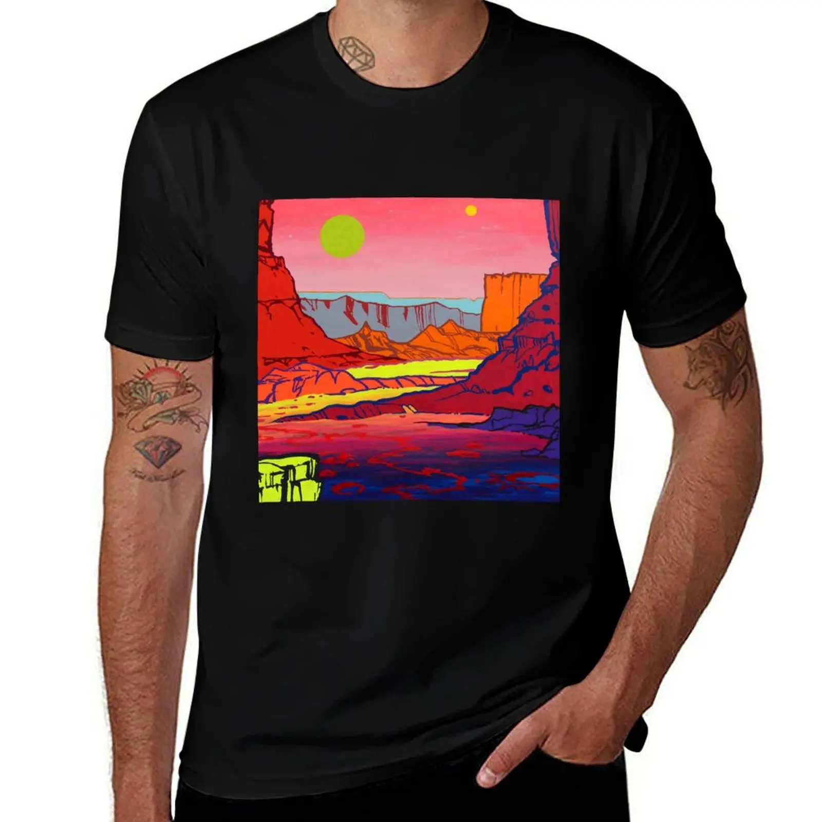 

Canyon T-Shirt summer clothes customs design your own summer top topping men workout shirt