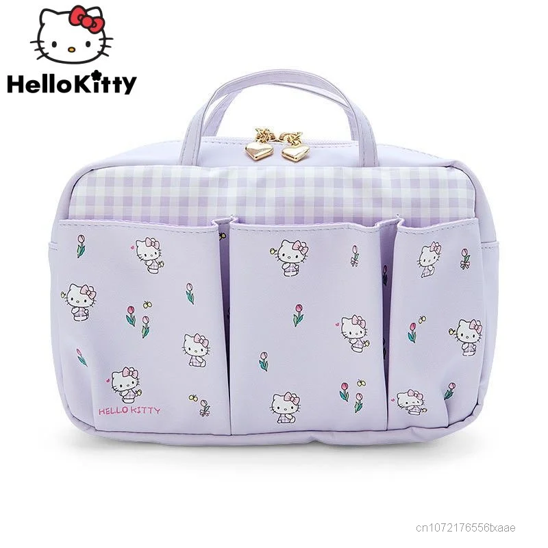 Sanrio Hello Kitty Bags Portable Outdoor Handbags Cartoon Kuromi Melody Cute Bags Student Storage Bag Y2k Totes Mutiple Purpose