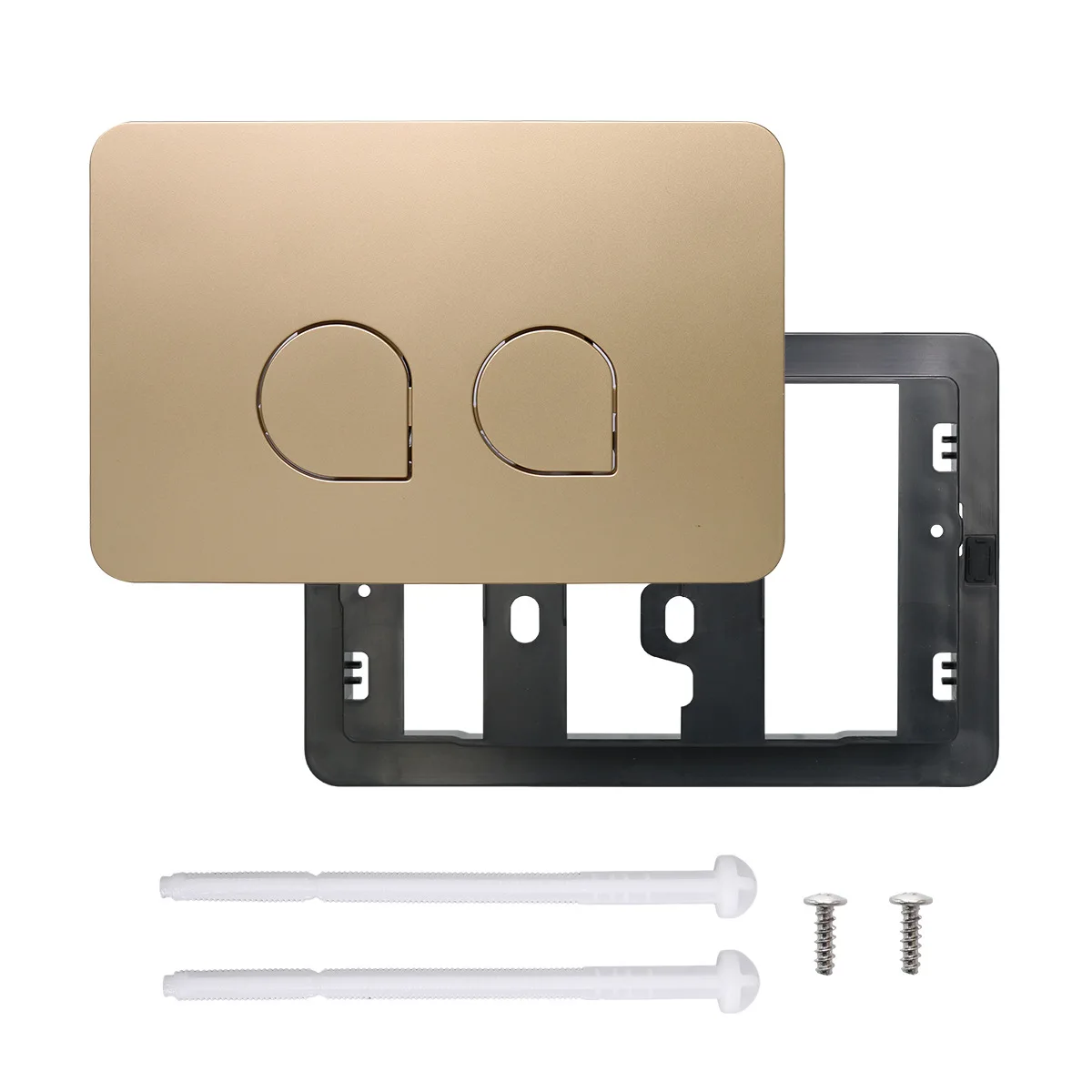 Dubbele bedieningsplaat voor Geberit Up180 inbouwreservoir, Delta 21 50 serie paneel voor wandcloset, verborgen tankknop