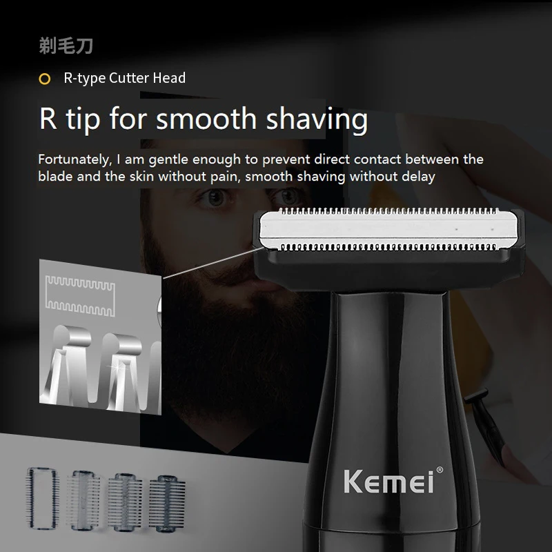 Kemei 114 Electric Shaver Waterproof Razor 3 In 1 Nose Ear Beard Pubic Hair Trimmer Body Ball Groomer Multifunction Men Grooming