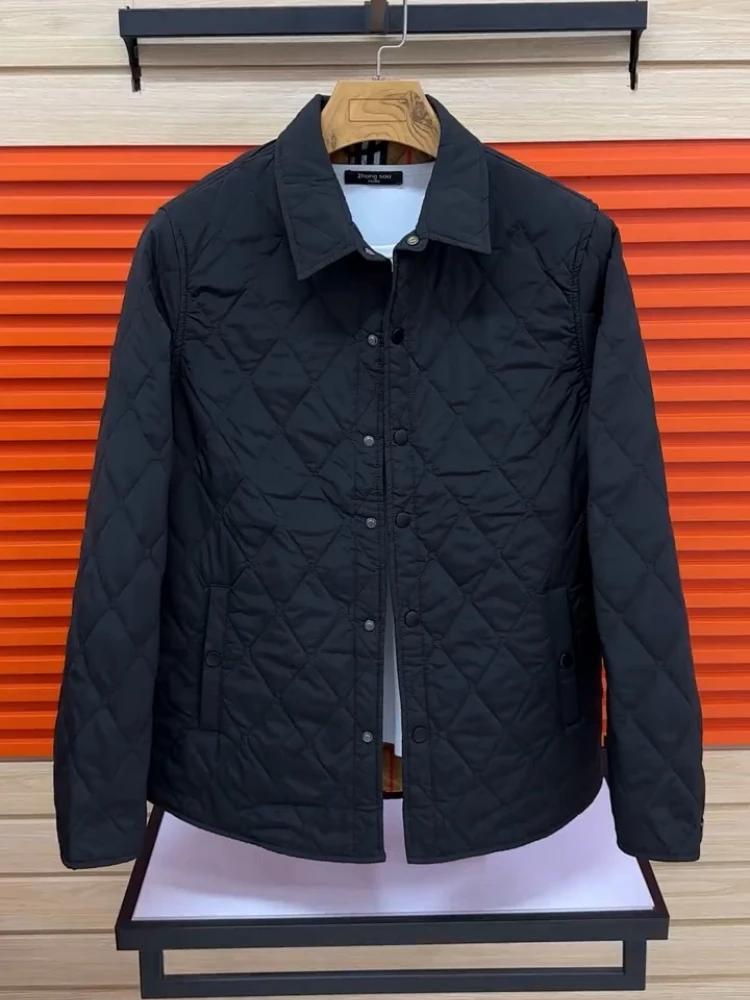 

Высококачественная мужская хлопковая куртка Slim Fit с воротником, легкая, модная, брендовая, молодежная, повседневная, с длинными рукавами, цветная