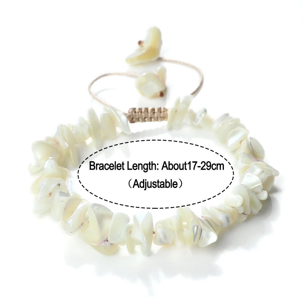 2023 Bohemia Natural Shell Bracelet for Women Men Irregular Beach Handmade Adjustable Size Bangle Fashion Jewelry Halloween Gift