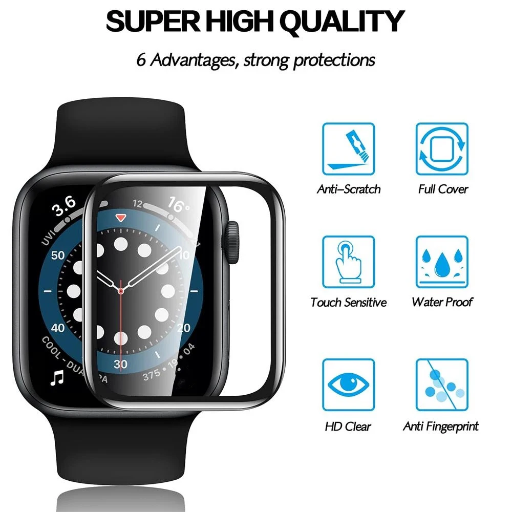 Clear Protector Film For Apple Watch 10 46mm Soft Glass Screen Protective Cover For Iwatch Series 10 42mm Hydration Films