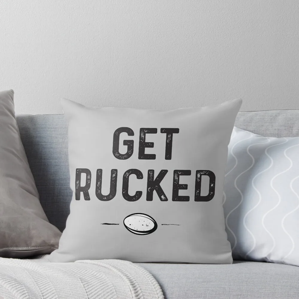 

Get Rucked Rugby Throw Pillow autumn pillowcase Cushion Cover Set Couch Pillows Pillows Aesthetic