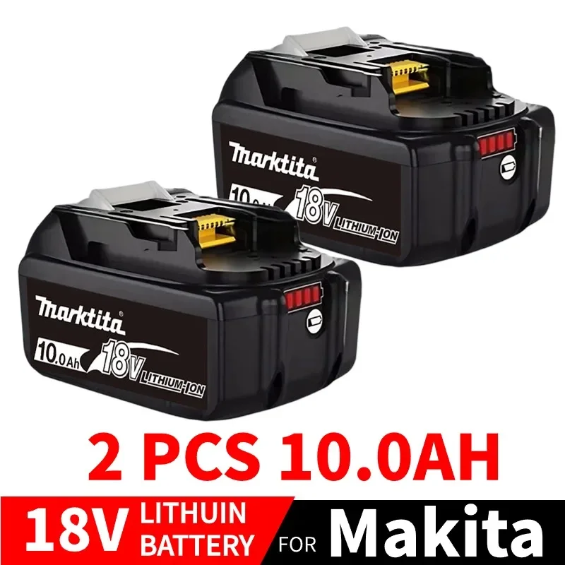 

2024 Upgraded 18V 10Ah for Makita BL1860 BL1850B BL1850 BL1840 BL1830 BL1820 BL1815 LXT-400 Replacement Lithium Battery with LED