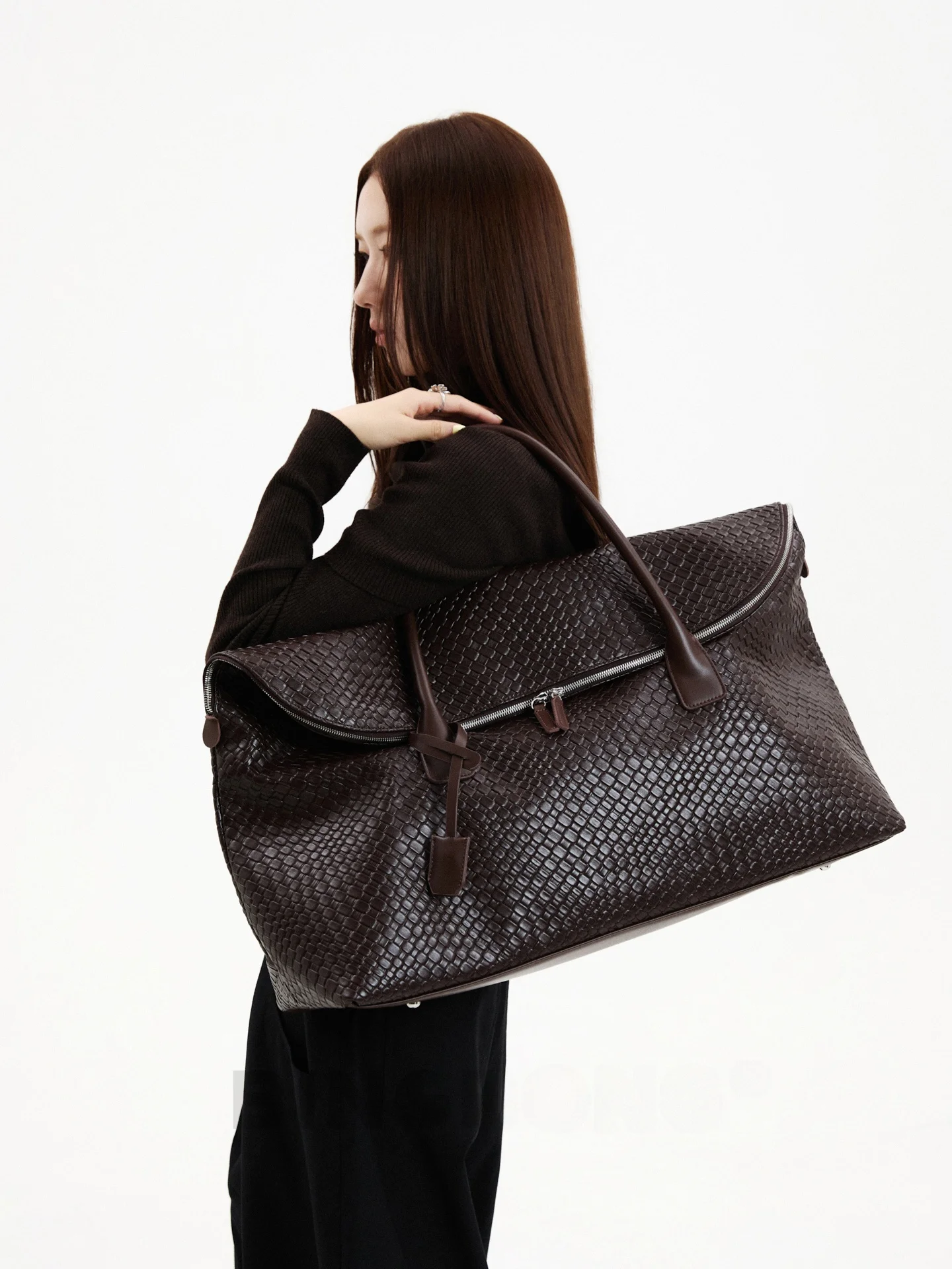 

BINGBONG Journey Large Capaci Coffee Brown Busin Travel oulder Handbag Crossbody Tote Bag Faion Trend Leisure