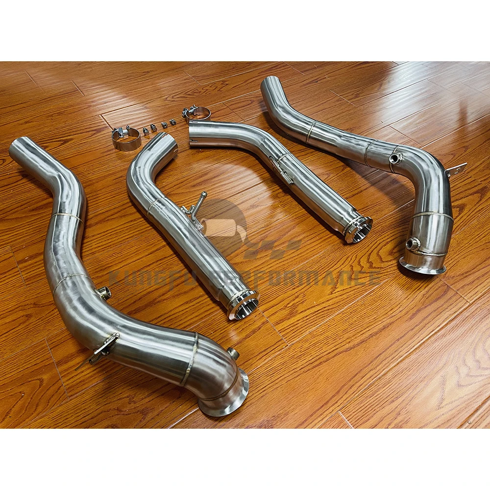 KUNGFU PERFORMANCE SS304 MER CEDES-BENZ W463A W464 G63 G500 G550 4.0T Decat Downpipes 2018+