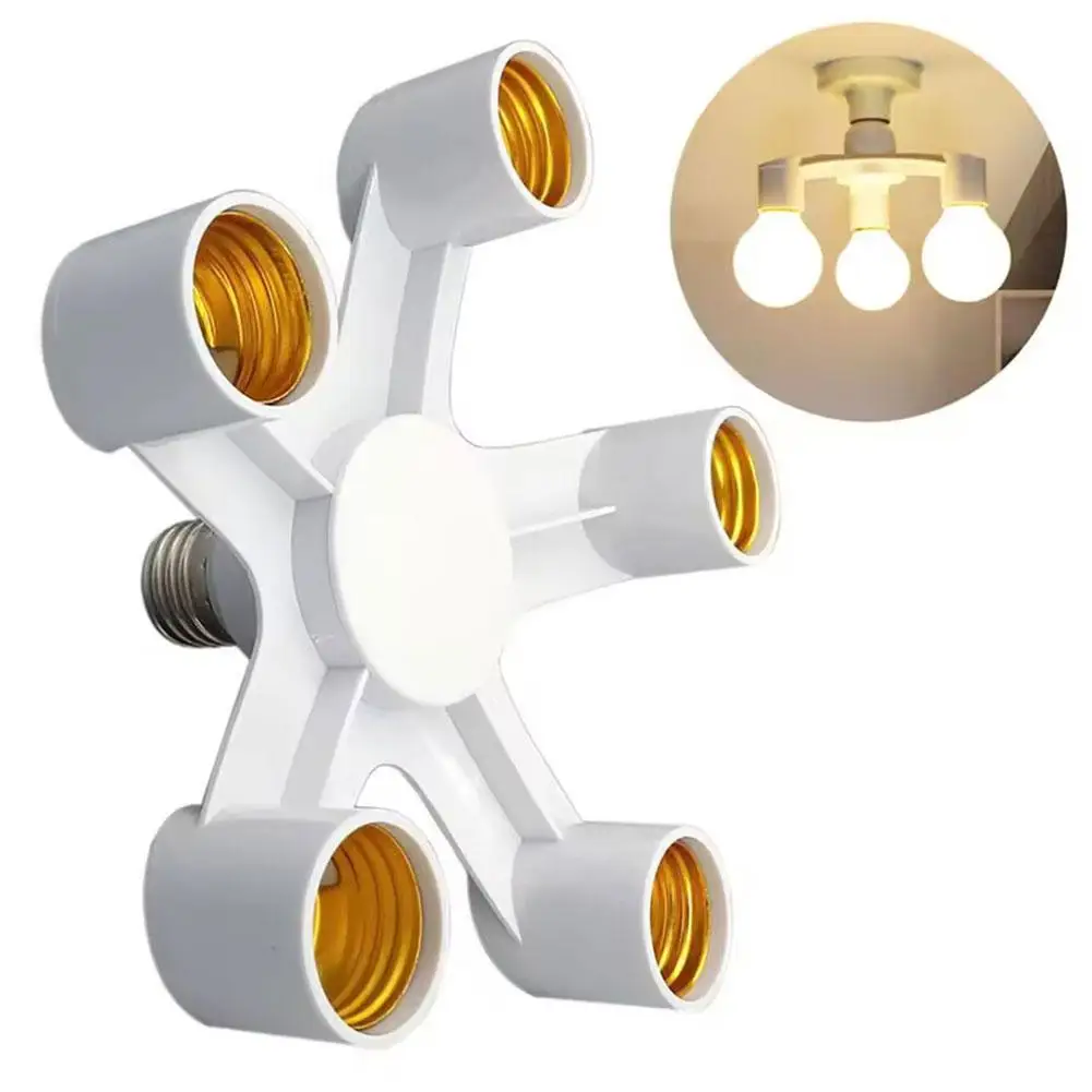 E27 To E27 Extended LED Lamp Bulbs Socket Splitter Adapter Holder Home Light Bulb Adapter Lighting Accessories