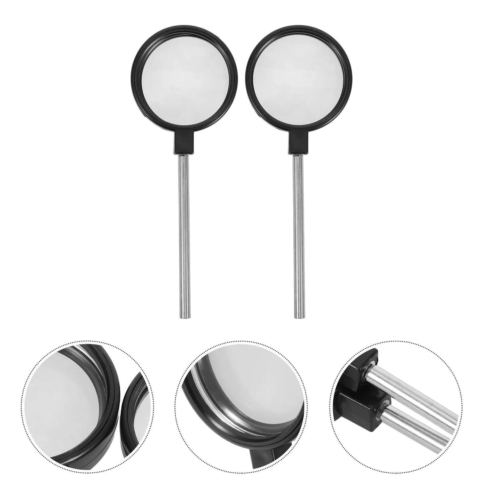 2Pcs Dual-Sided Magnifying Glass Convex Concave Lens Handheld Portable Optical Magnifier for Science Education Reading