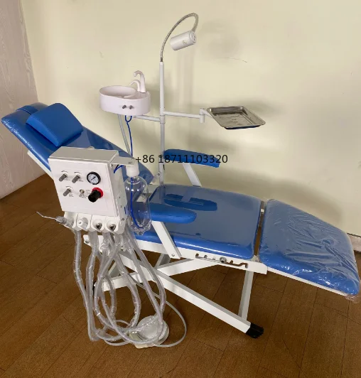 Portable dental chair that can be folded and taken with you for outpatient treatment