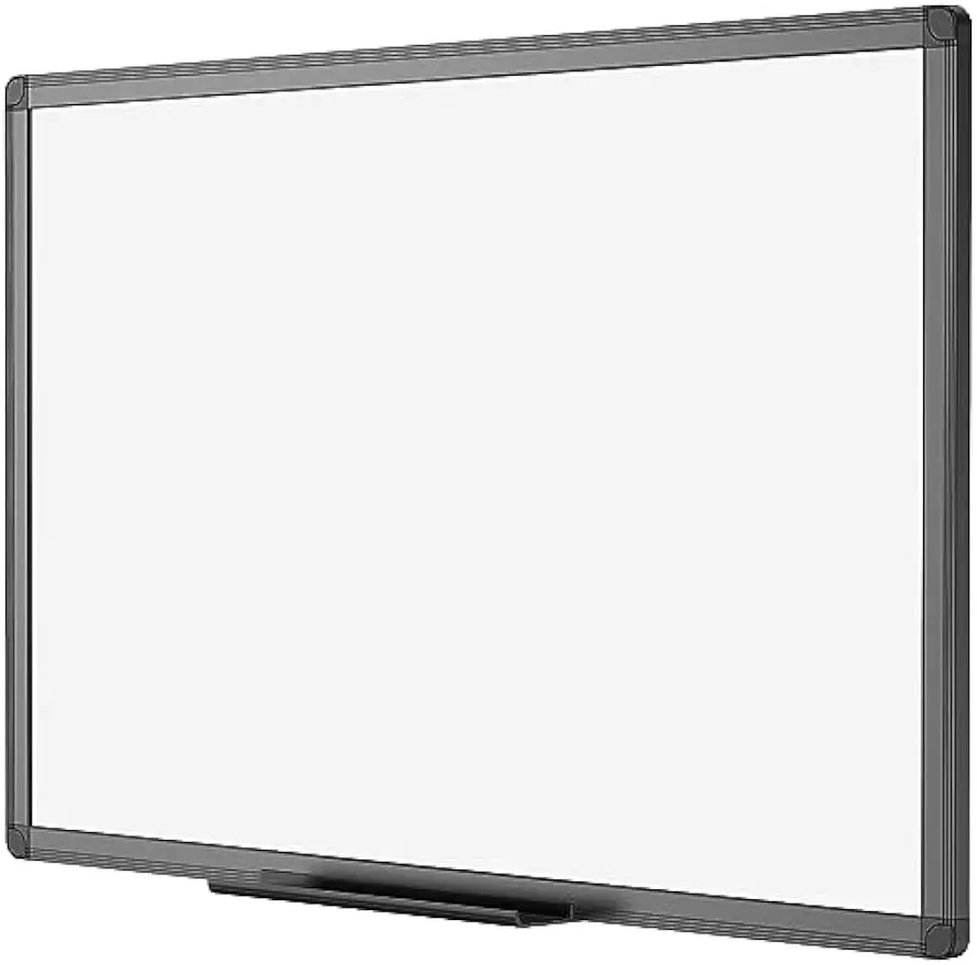 

48x36 Inch Magnetic Dry Erase Whiteboard with Black Aluminum Frame, Ideal for Home Office or Classroom Use