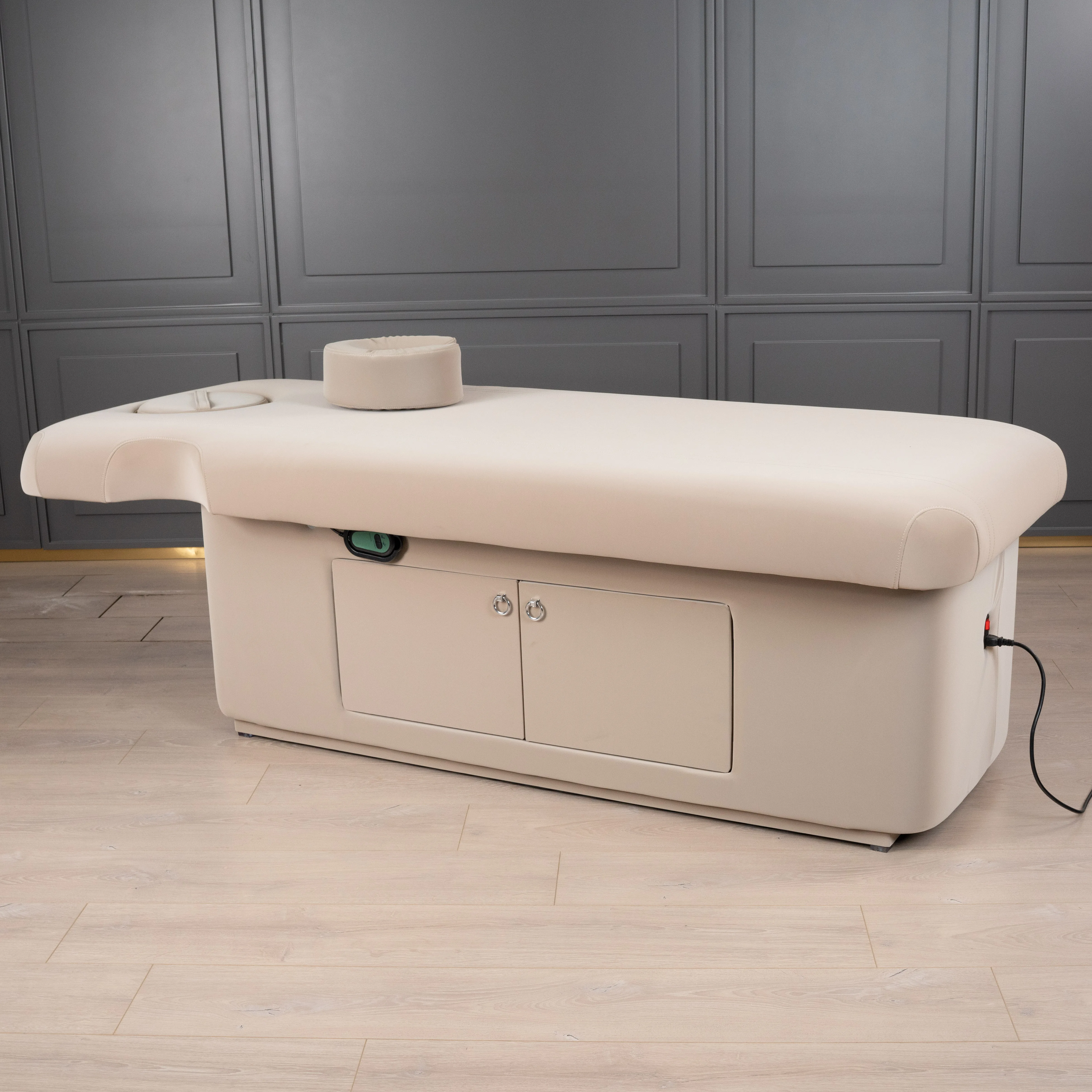 Full Body Care Electric Adjustable Beauty Bed Massage Table PU Material 1 Motor Split Back Tilt Modern Warehouse School Use