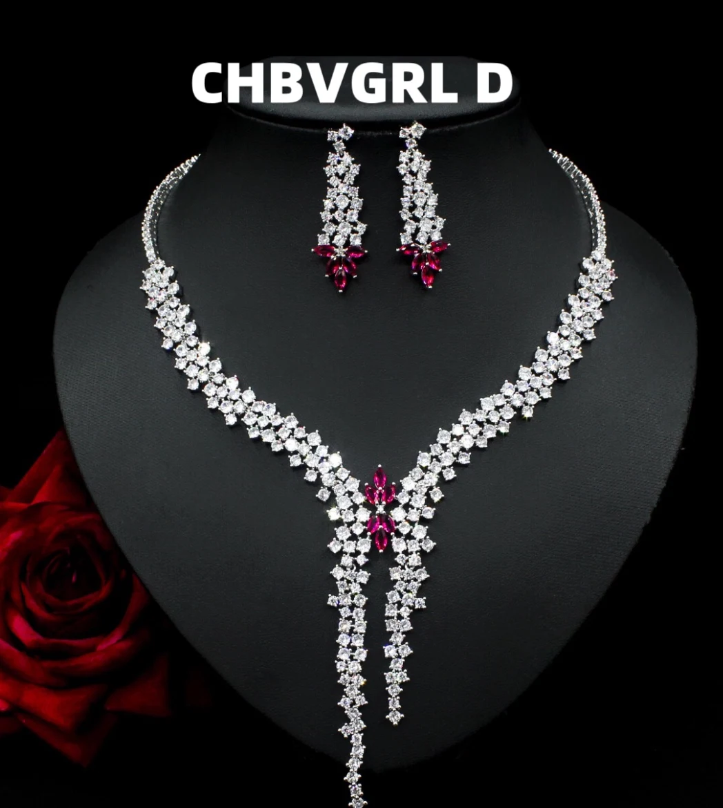 

[Sweet and Elegant] Luxury Viral Flower Zircon Necklace Earrings with Diamond Flower Long Pendant Elegant and Personal Sweet Set