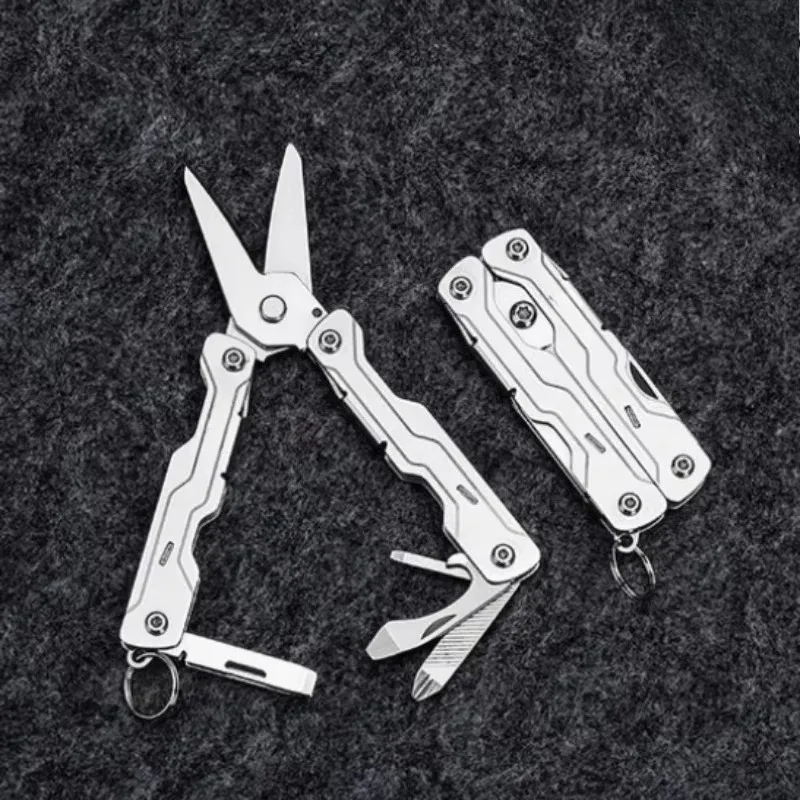 Mini Sailor So Scissors 12-In-1 Multi Tool Pocket Knife Tweezers Folding Tools Wire Cutters EDC Card Pin Screwdrivers