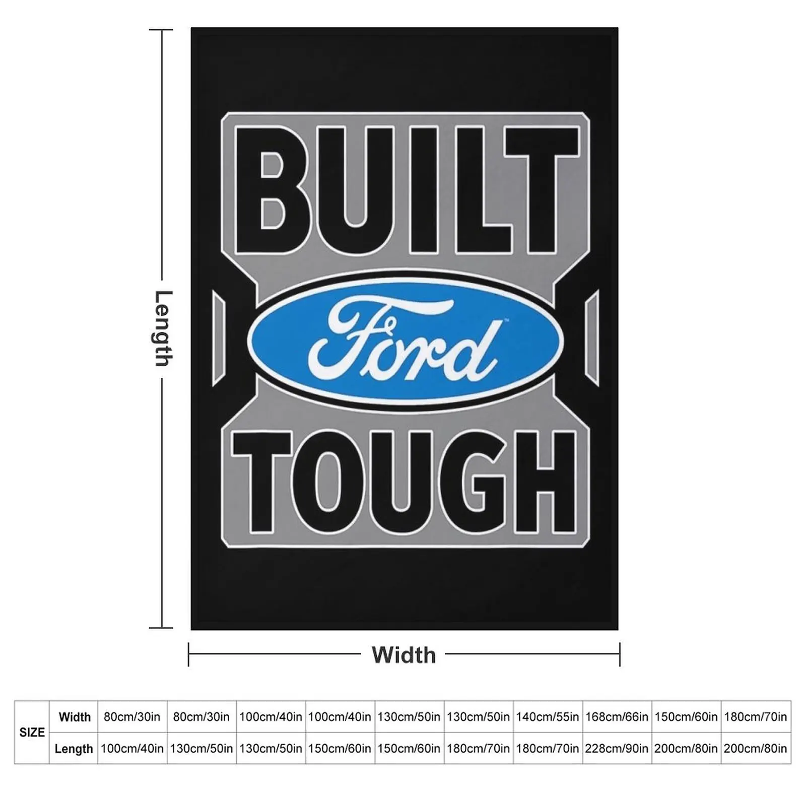 Ford Trucks Built Ford Tough Throw Blanket For Decorative Sofa Flannels Loose Blankets