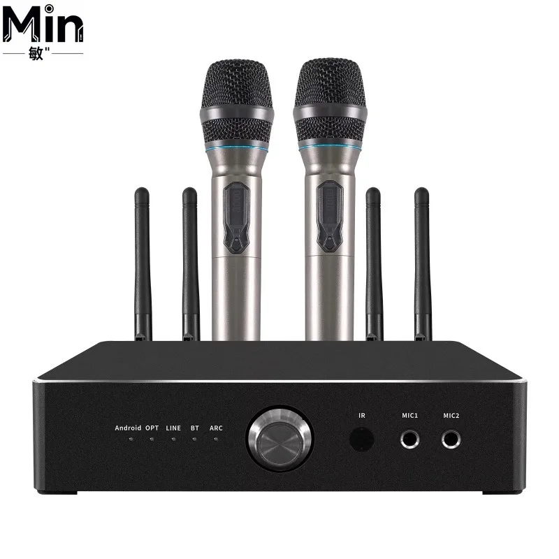 Professional 300W 600W Karaoke Audio Amplifier Mixer Sound System Receiver for Home Party KTV Gatherings Bar