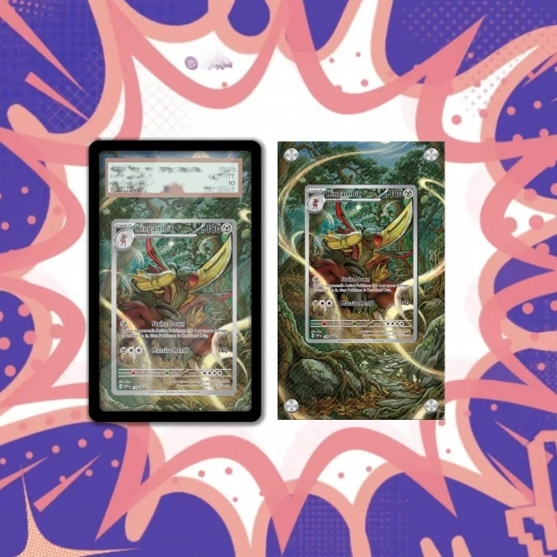 For Pokemon Card Display PTCG Kingambit Art Display Anime Keychain Game Collectibles Art Fans Acrylic Protective Case Toys Gifts