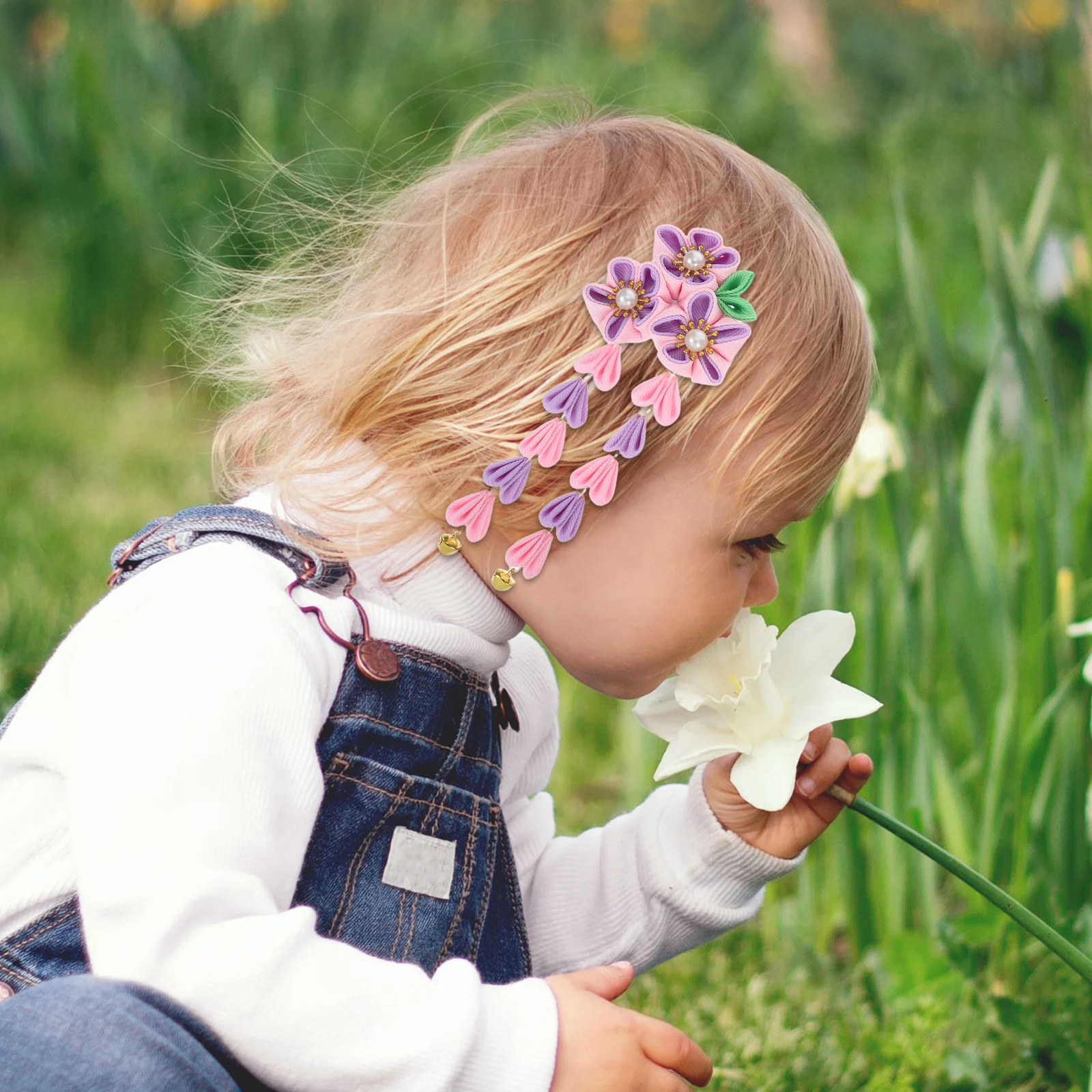 

2 шт. заколки для волос в китайском стиле с кисточками и детские заколки-зажимы с прочным креплением для ежедневного использования, подарок на день рождения, розовый, красный