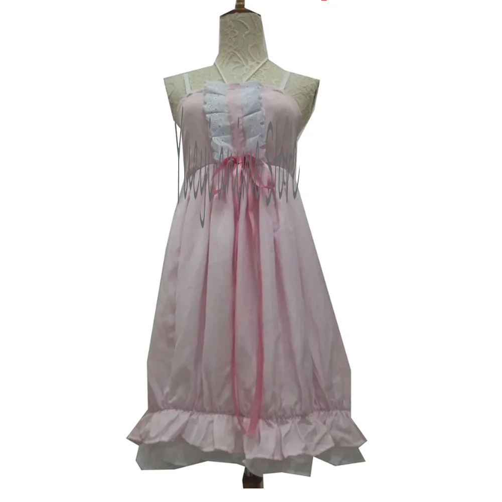 

Anime Cosplay Shinobu Oshino lolita pink dress Costume Halloween Party Costume