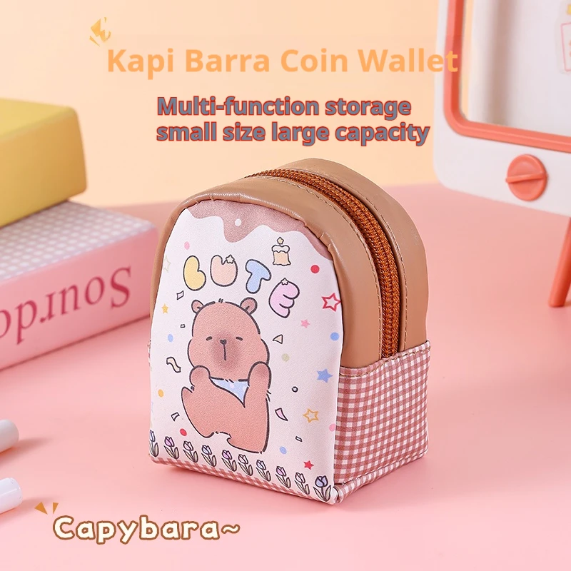 

Adorable Capybara Coin Purse Lipstick Storage Bag - Cute Animal Themed Cosmetic Organizer