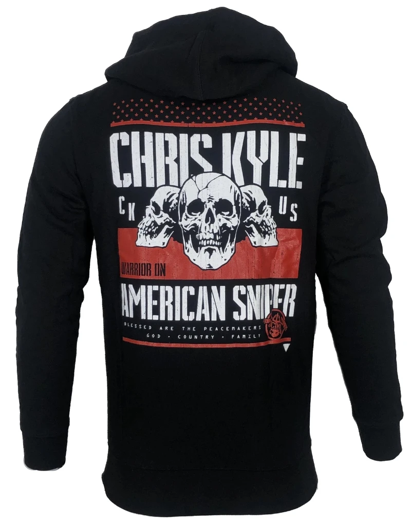 

2025 Autumn and Winter Howitzer Style Men's Hoodie ZIP UP CHRIS KYLE WARRIOR SPIRIT Military Gruntk High-end Luxury