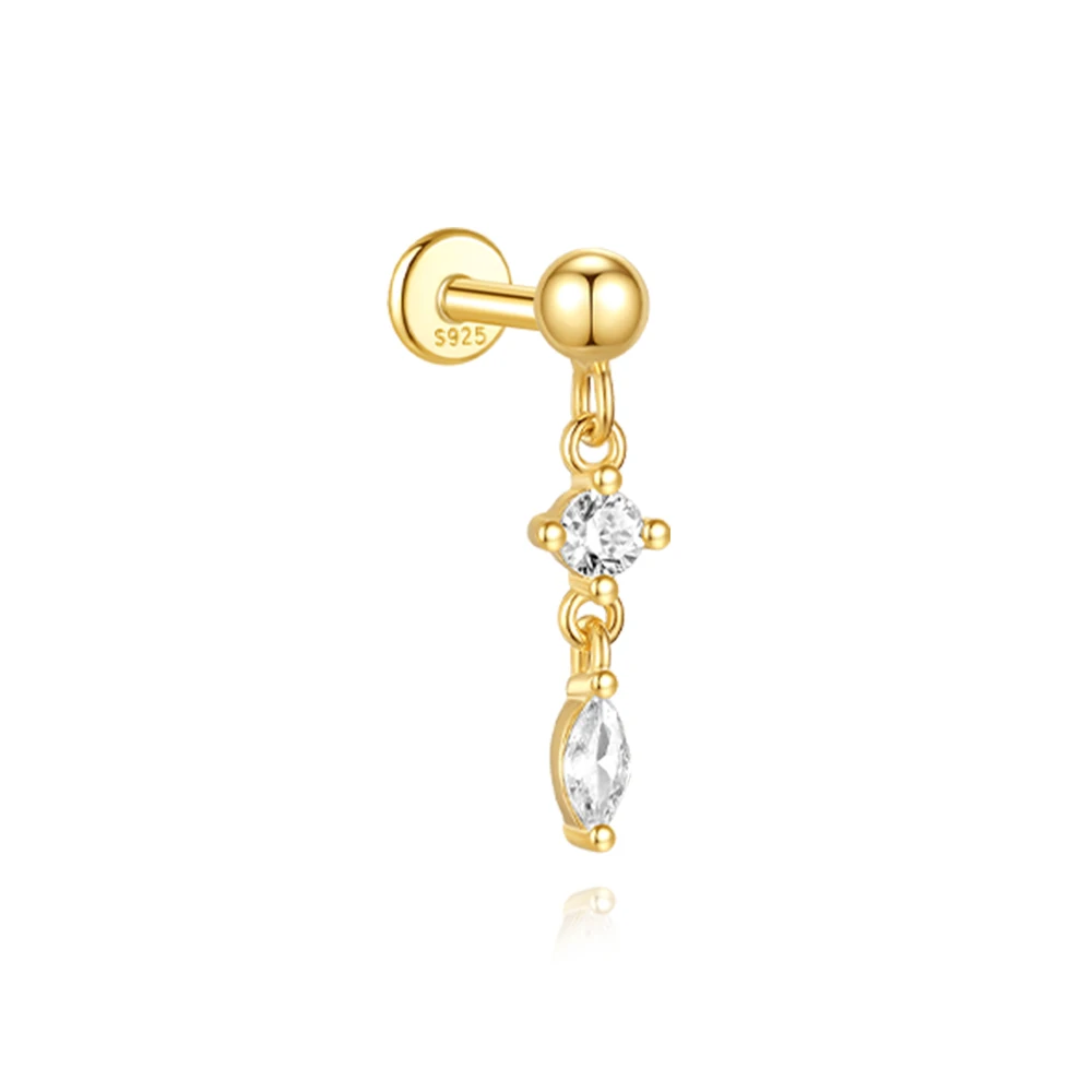 Women's 925 Sterling Silver Crown Tassel Thread Earring