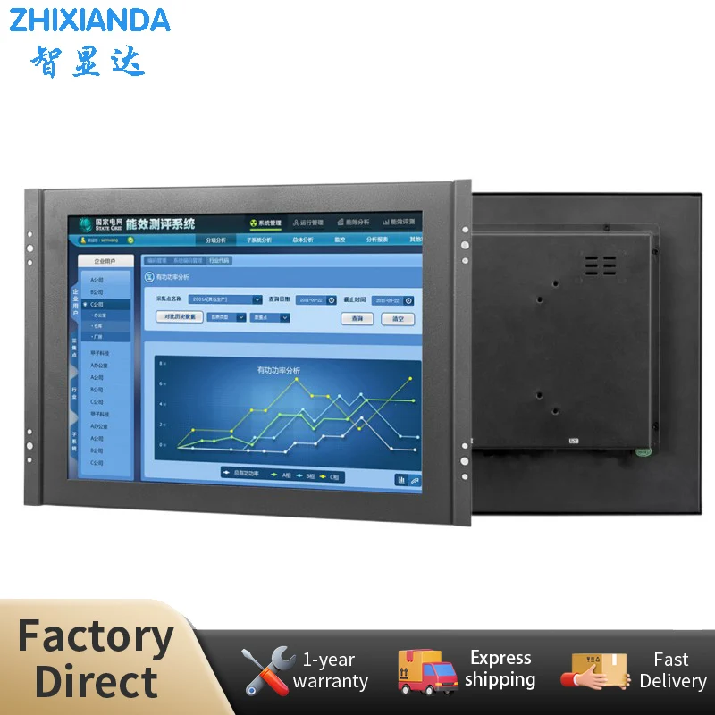 

Zhixianda 11.6 Inch HD 1920x1080 Metal Open Frame Industrial Display Capacitive Touch Screen Monitor With VGA HDMI USB Interface