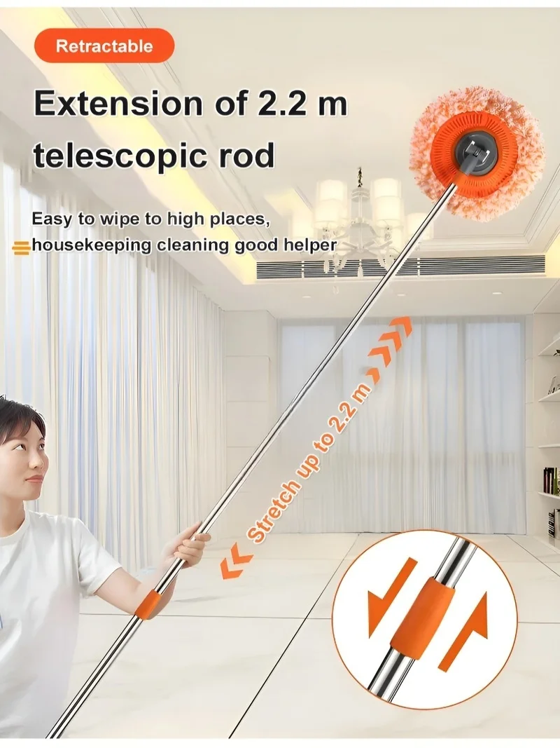 

Швабра для пола без гибки, многоцелевой инструмент для чистки швабры, легко чистится, долговечный, не