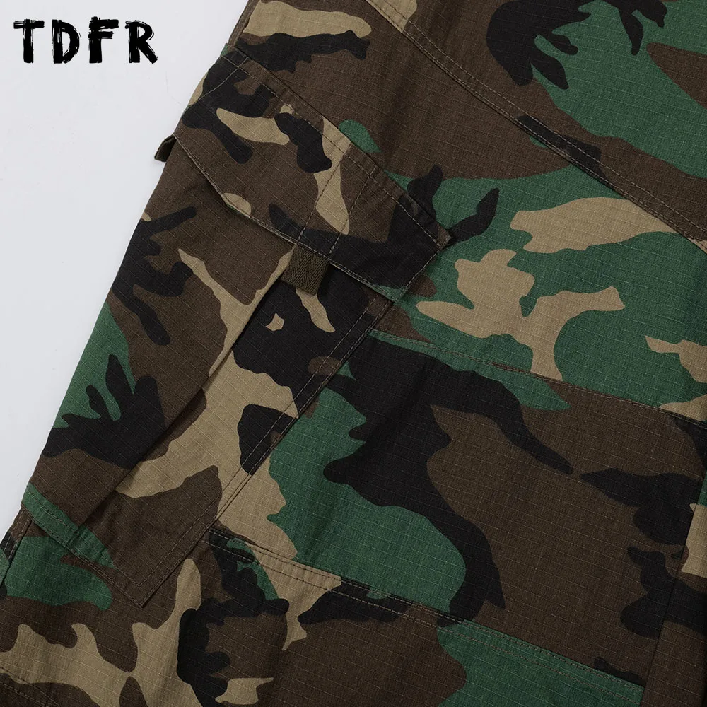 빅 포켓 카모플라쥬 카고 반바지 남성 여름 사파리 스타일 작업복 배기 와이드 레그 버뮤다 카프리 팬츠 남성용