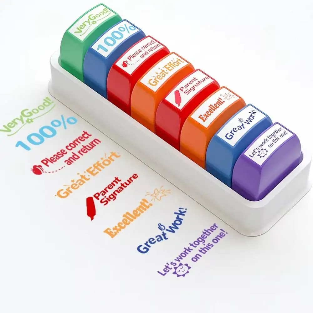 5/8Pcs Creative Teacher's Review Seal Encouragement Educatio
