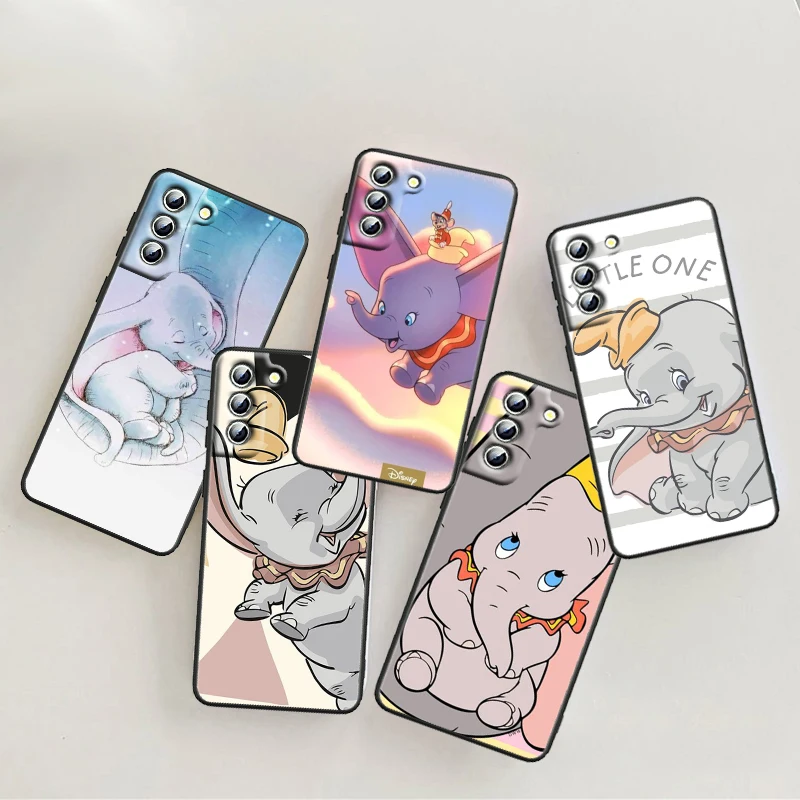 

Cute Dumbo Cartoon For Samsung Galaxy S24 S23 S22 S21 S20 FE S10 S10E Plus Ultra Pro Lite 5G Black Cover Phone Case